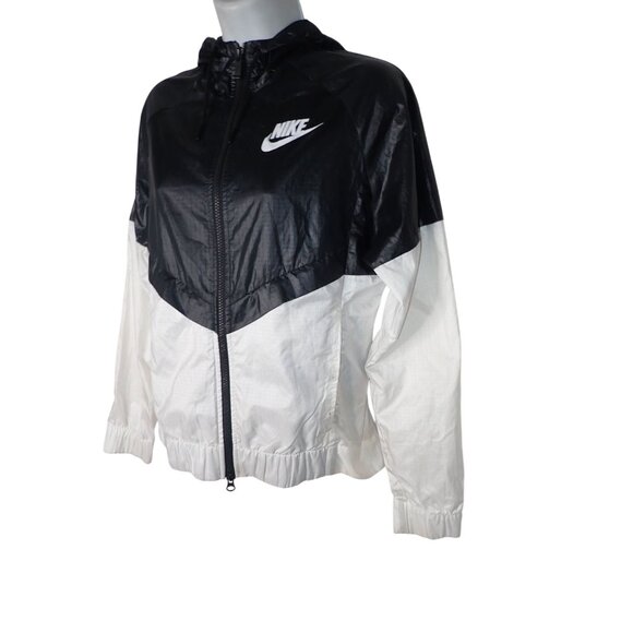 Nike Womens Windrunner Track Jacket Black/White 804947-010 XS Vented Athletic‎ - Picture 3 of 8